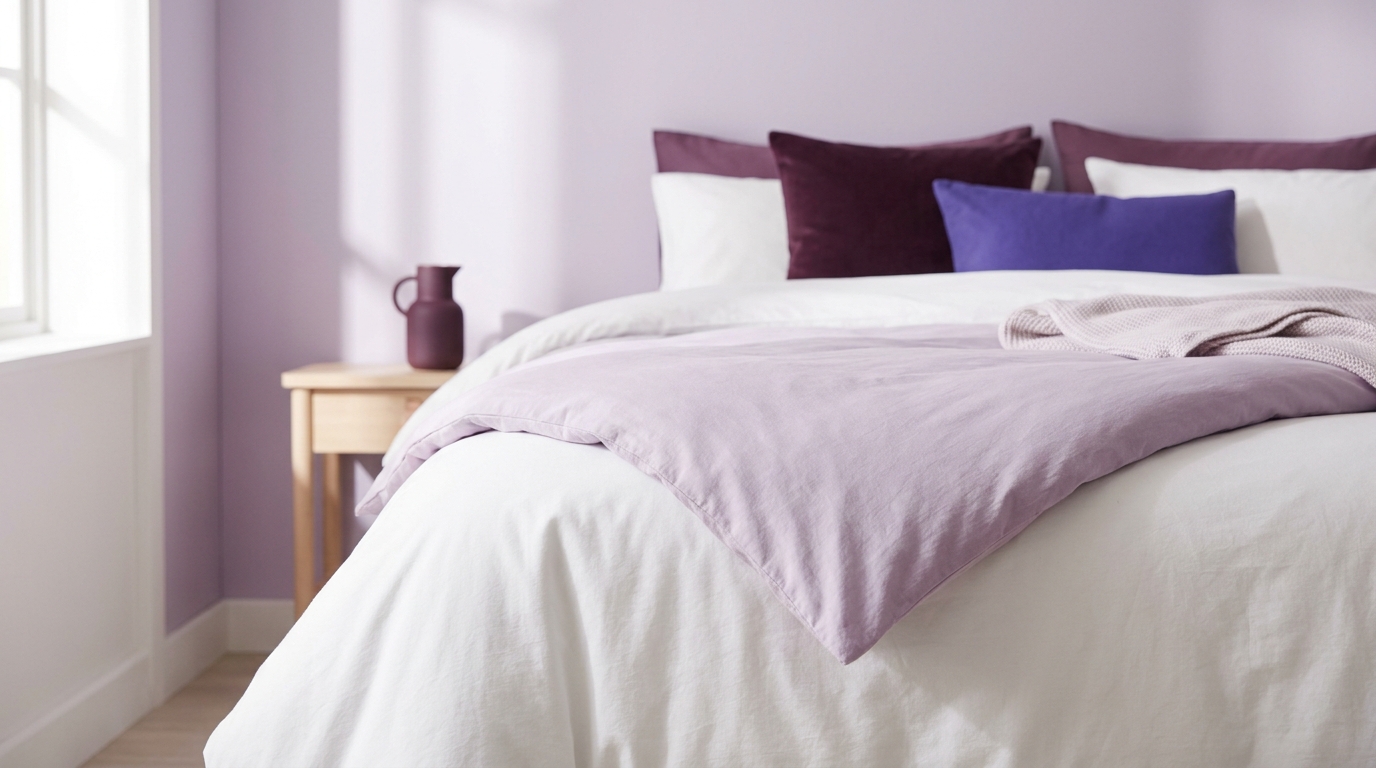 Neat minimalist bedroom with bed and visible duvet cover corner under soft natural light showing why does my duvet move inside the cover